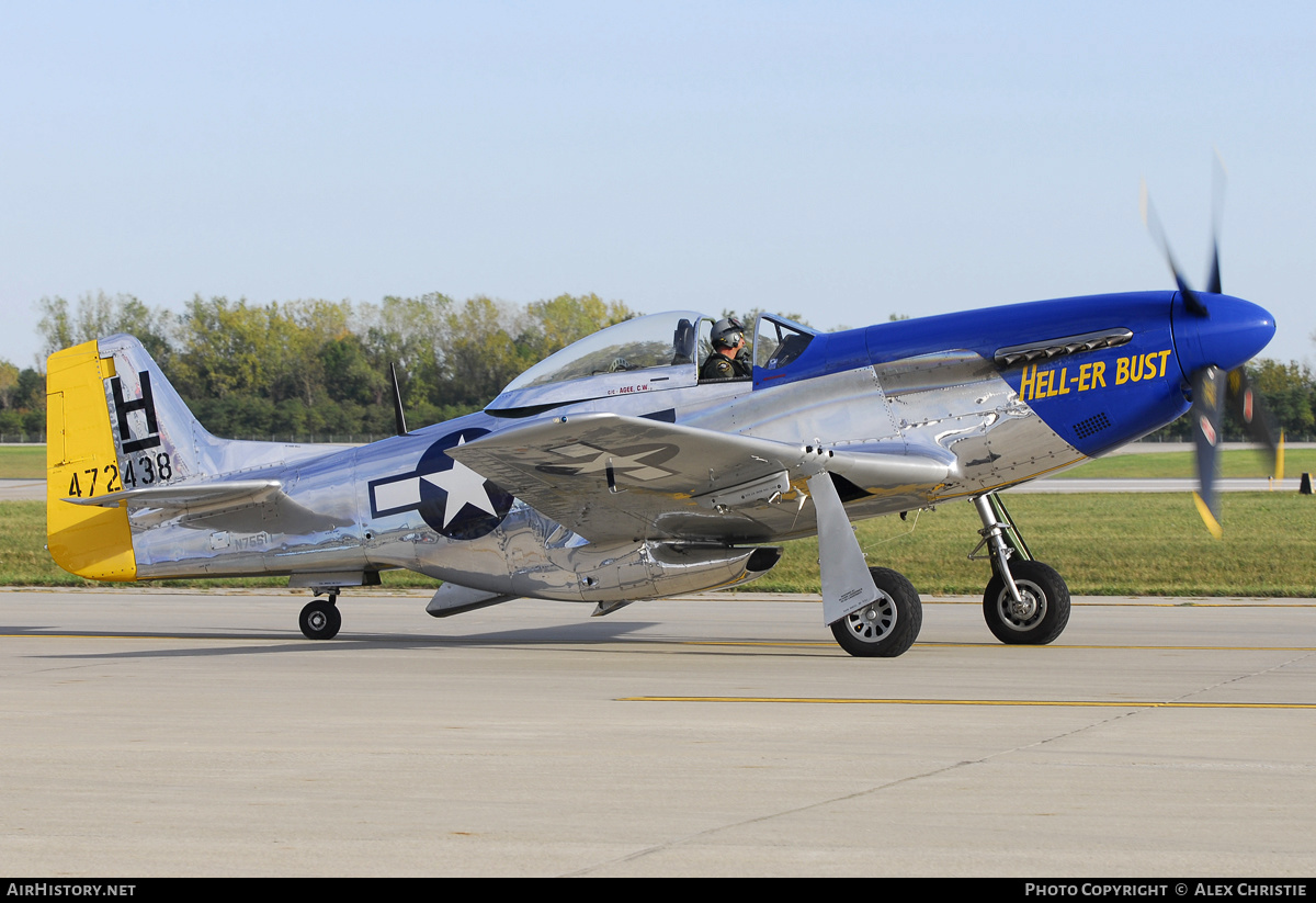 Aircraft Photo of N7551T / 472438 | North American P-51D Mustang | USA - Air Force | AirHistory.net #108933