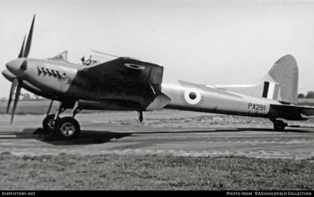 Aircraft Photo of PX291 | De Havilland D.H. 103 Hornet F3 | UK - Air Force | AirHistory.net #108950