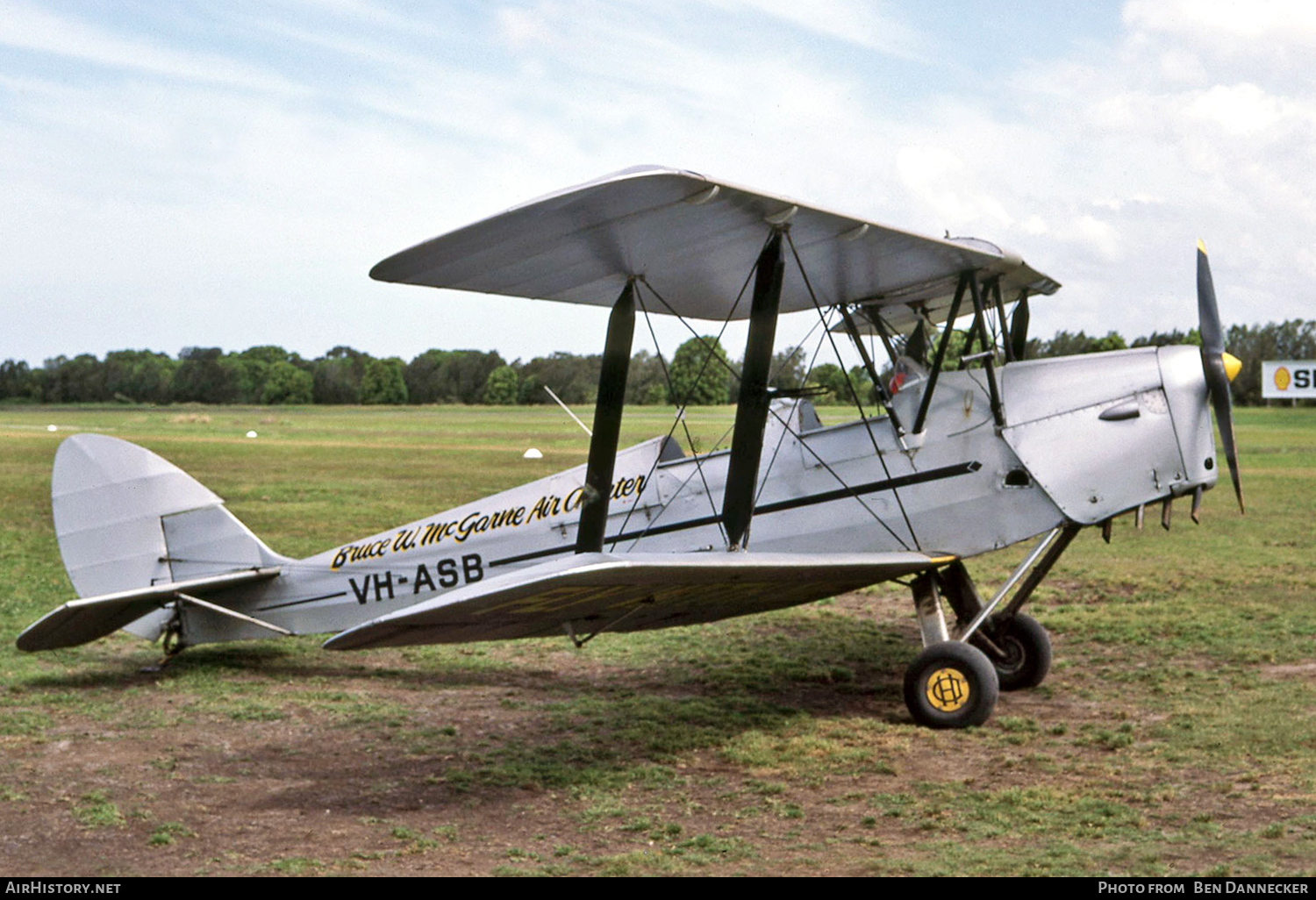 Aircraft Photo of VH-ASB | De Havilland D.H. 82A Tiger Moth | Bruce W McGarvie Air Charter | AirHistory.net #108980