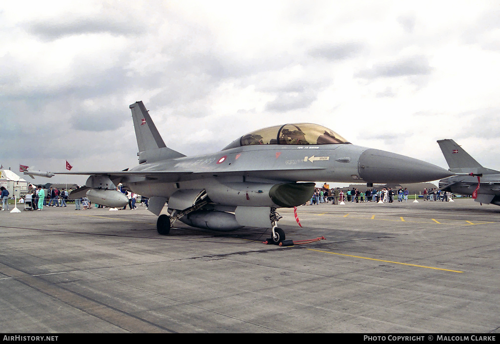 Aircraft Photo of ET-199 | General Dynamics F-16B Fighting Falcon | Denmark - Air Force | AirHistory.net #109058