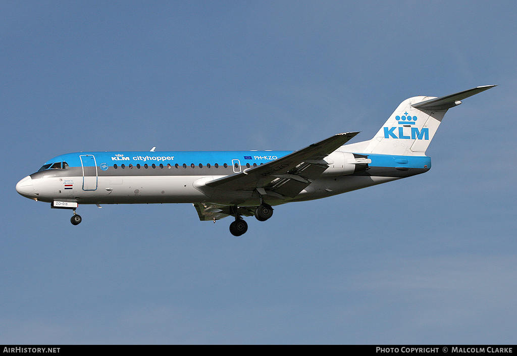 Aircraft Photo of PH-KZO | Fokker 70 (F28-0070) | KLM Cityhopper | AirHistory.net #109067