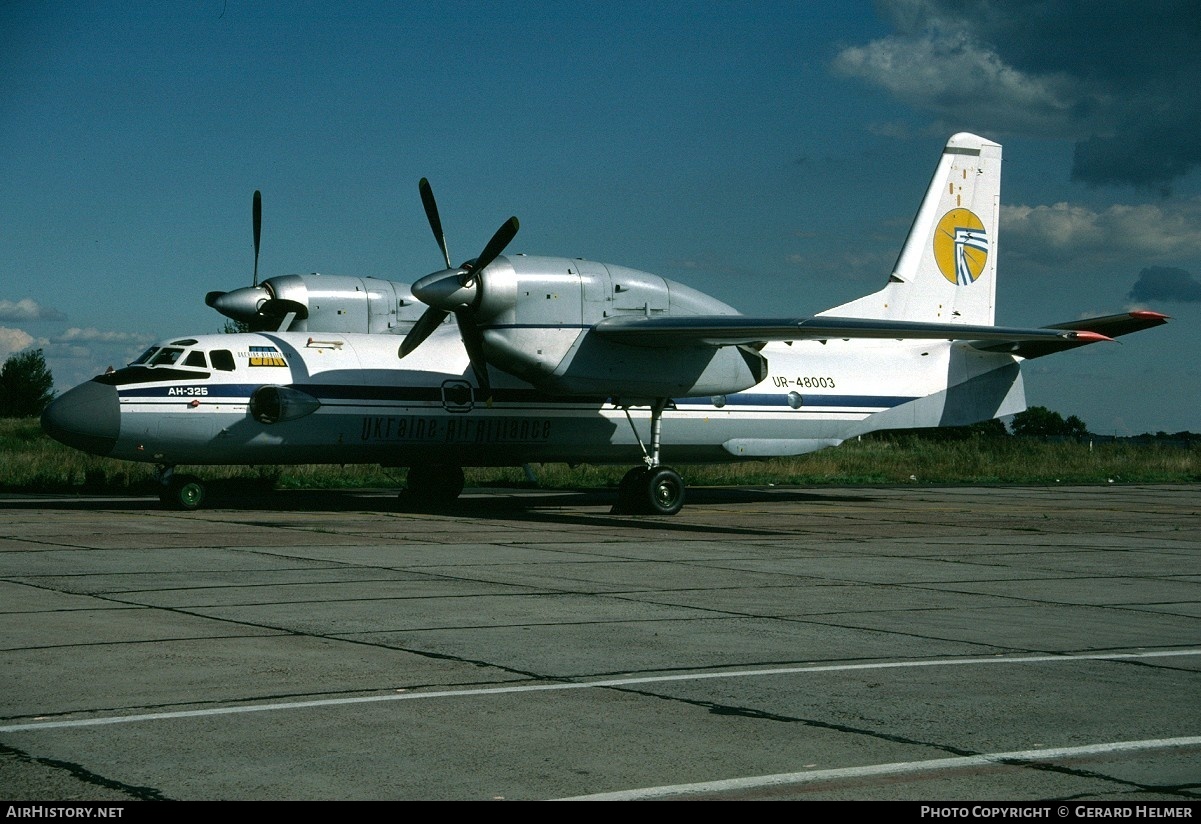 Aircraft Photo of UR-48003 | Antonov An-32B | Ukraine Air Alliance | AirHistory.net #109192