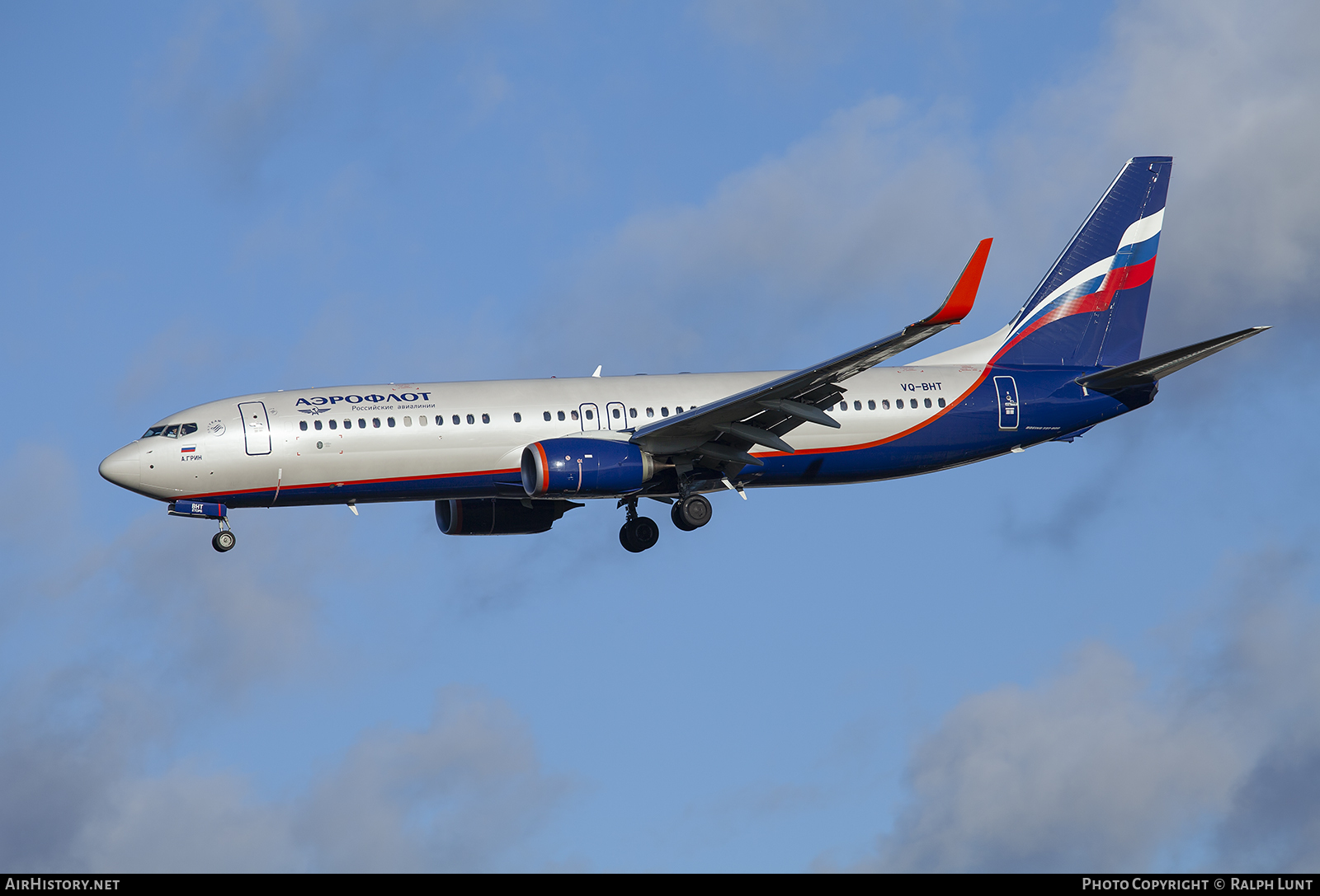 Aircraft Photo of VQ-BHT | Boeing 737-8LJ | Aeroflot - Russian Airlines | AirHistory.net #109260