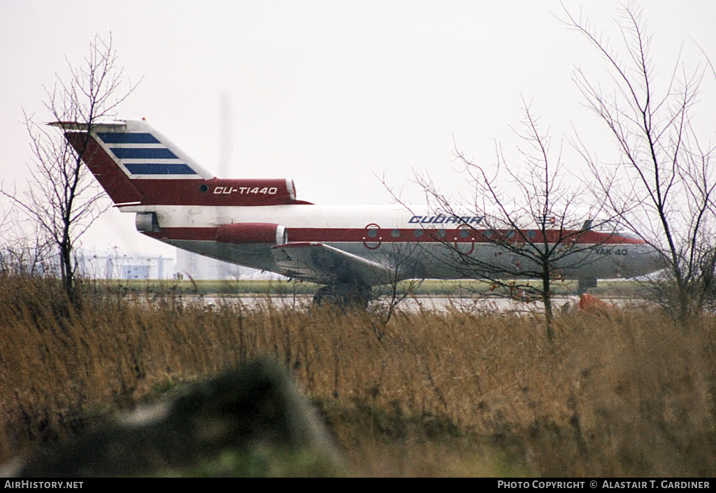 Aircraft Photo of CU-T1440 | Yakovlev Yak-40 | Cubana | AirHistory.net #109290