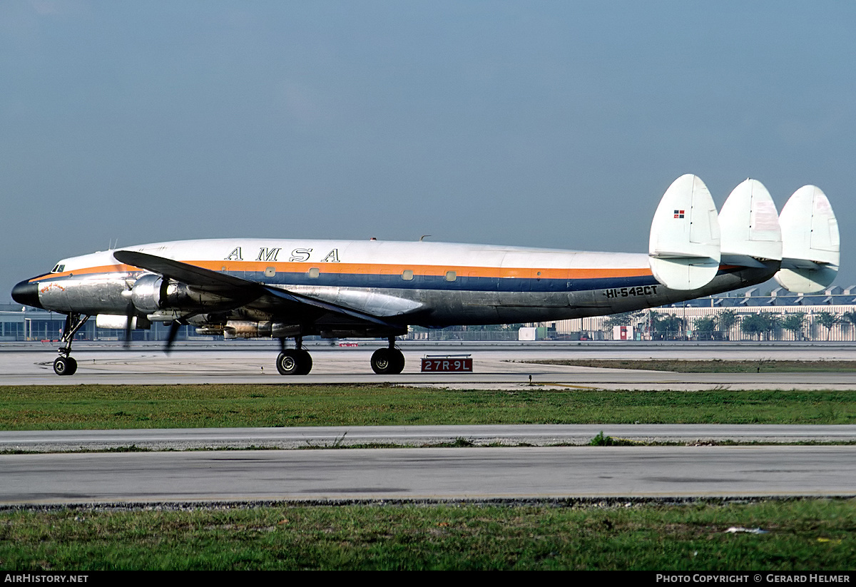 Aircraft Photo of HI-542CT | Lockheed L-1049H/06 Super Constellation | AMSA - Aerolíneas Mundo | AirHistory.net #109326