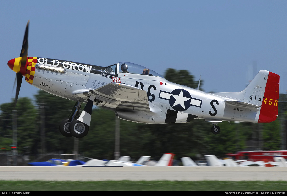 Aircraft Photo of N451MG / NL451MG / 414450 | North American P-51D Mustang | USA - Air Force | AirHistory.net #109542