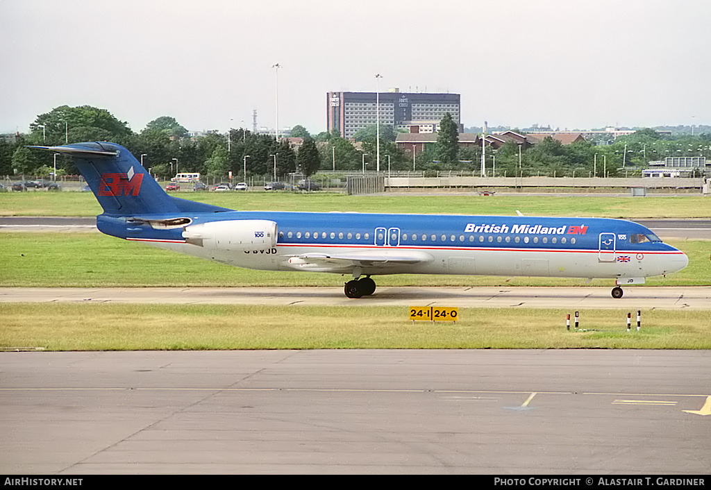 Aircraft Photo of G-BVJD | Fokker 100 (F28-0100) | British Midland Airways - BMA | AirHistory.net #109564