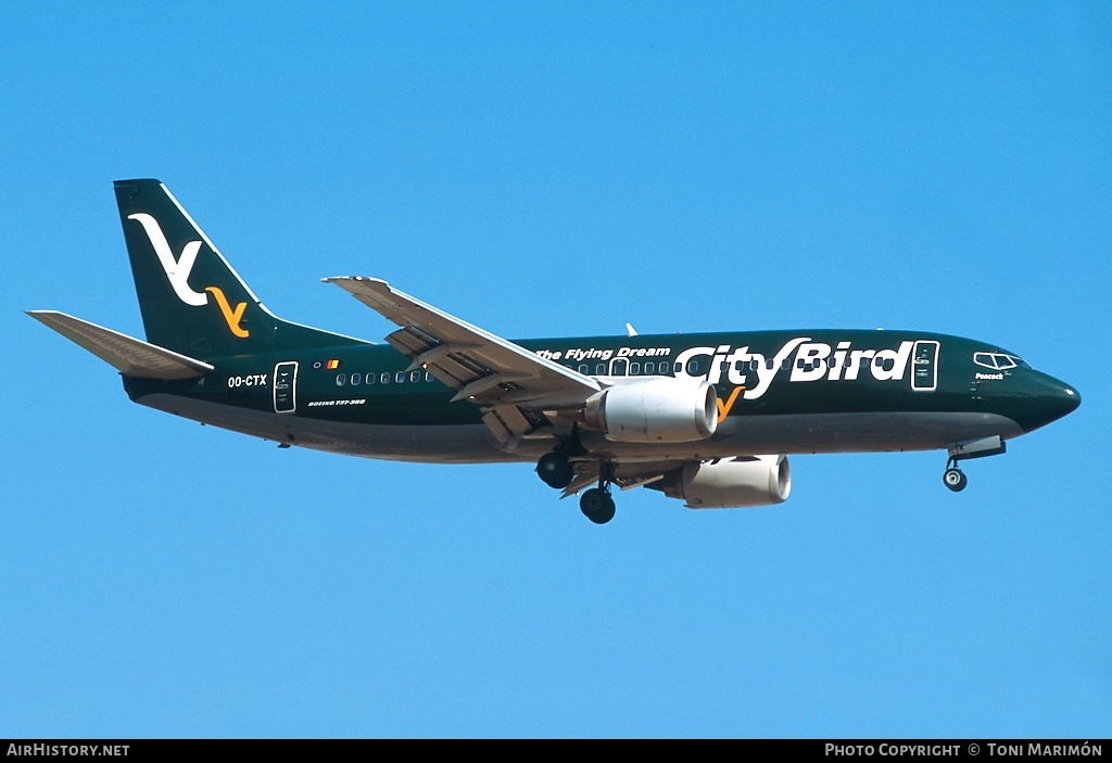 Aircraft Photo of OO-CTX | Boeing 737-3L9 | CityBird | AirHistory.net #109629