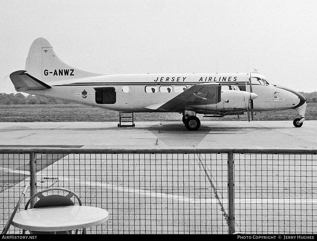 Aircraft Photo of G-ANWZ | De Havilland D.H. 114 Heron 1B | Jersey Airlines | AirHistory.net #109731