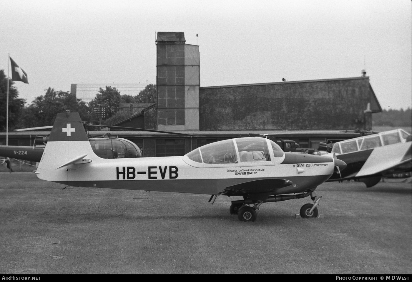 Aircraft Photo of HB-EVB | SIAT 223K-1 Flamingo | Swissair - Schweizerische Luftverkehrsschule | AirHistory.net #109757