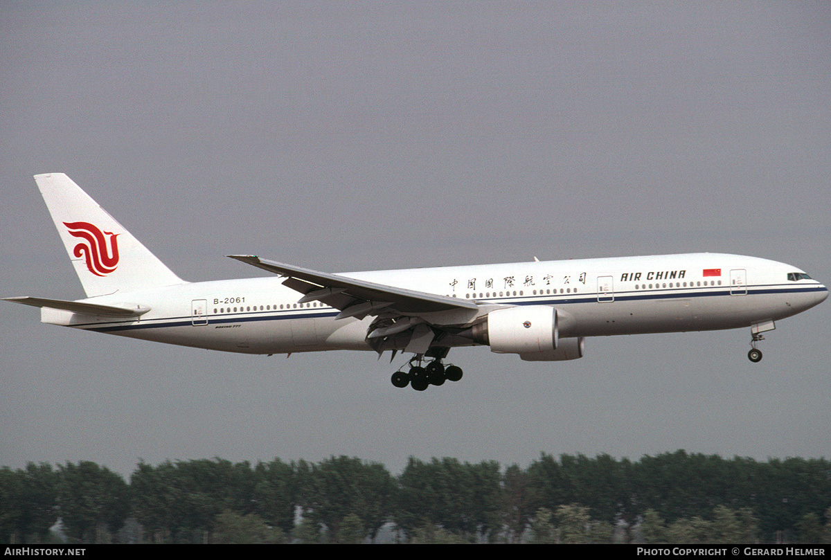 Aircraft Photo of B-2061 | Boeing 777-2J6 | Air China | AirHistory.net #109803