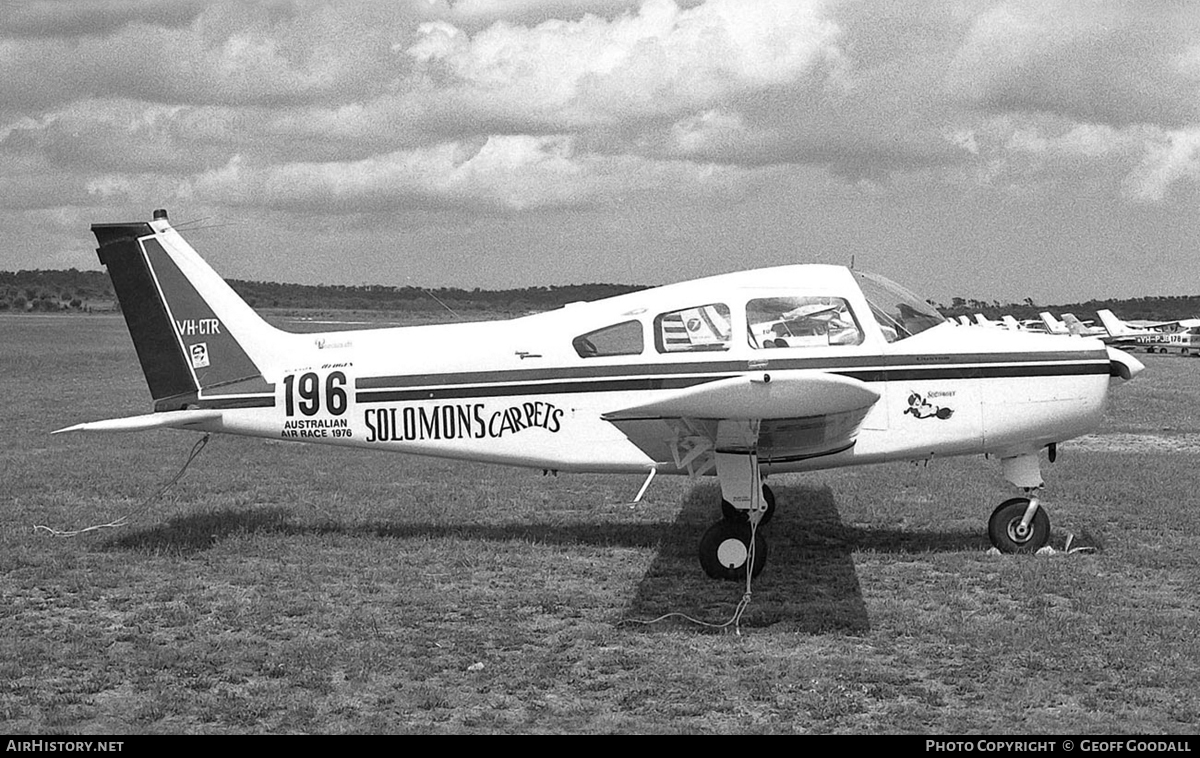 Aircraft Photo of VH-CTR | Beech A23A Musketeer Custom III | Solomons Carpets | AirHistory.net #109887
