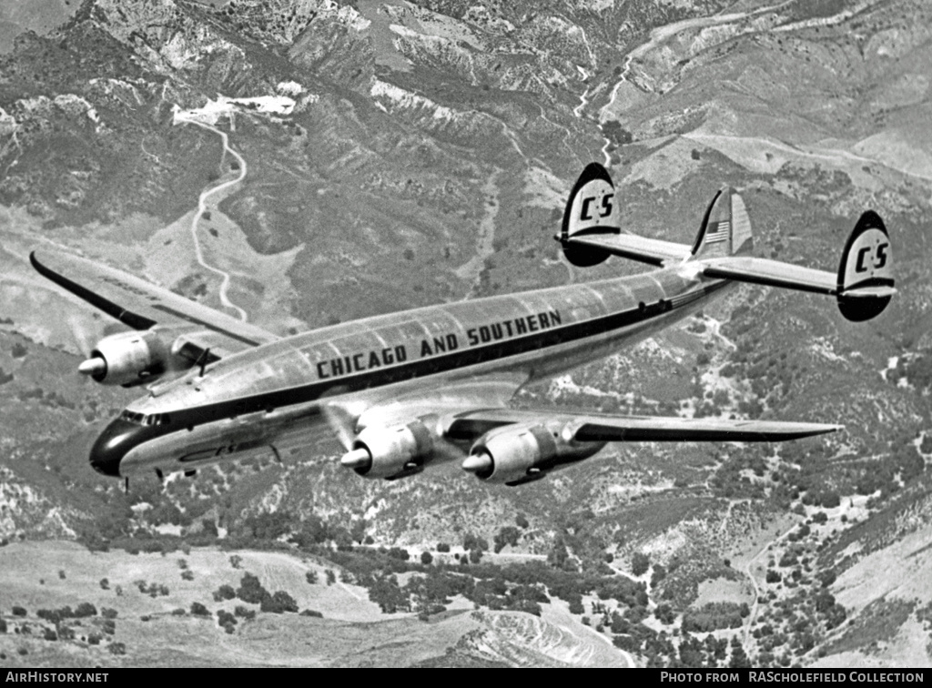 Aircraft Photo of N86521 | Lockheed L-649A Constellation | Chicago & Southern Air Lines | AirHistory.net #110110