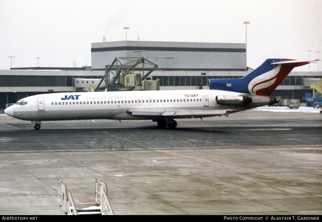 Aircraft Photo of YU-AKF | Boeing 727-2H9/Adv | JAT Yugoslav Airlines - Jugoslovenski Aerotransport | AirHistory.net #110144