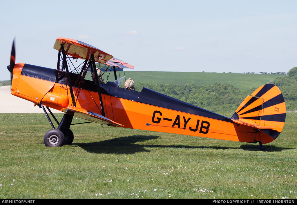 Aircraft Photo of G-AYJB | Stampe-Vertongen SV-4C | AirHistory.net #110177