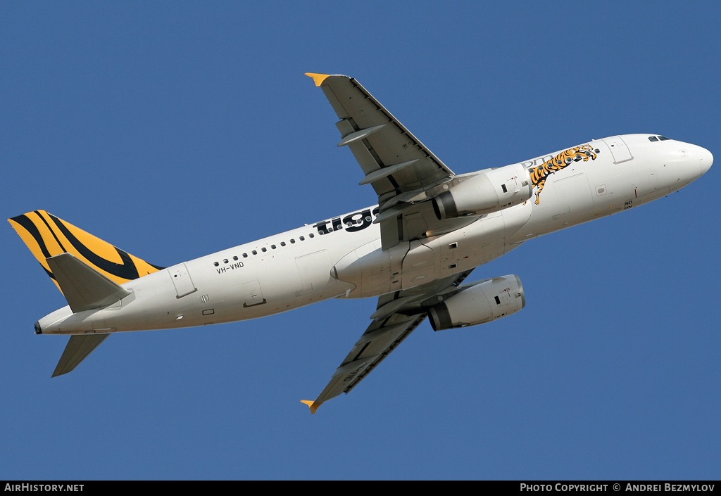 Aircraft Photo of VH-VND | Airbus A320-232 | Tiger Airways | AirHistory.net #110180