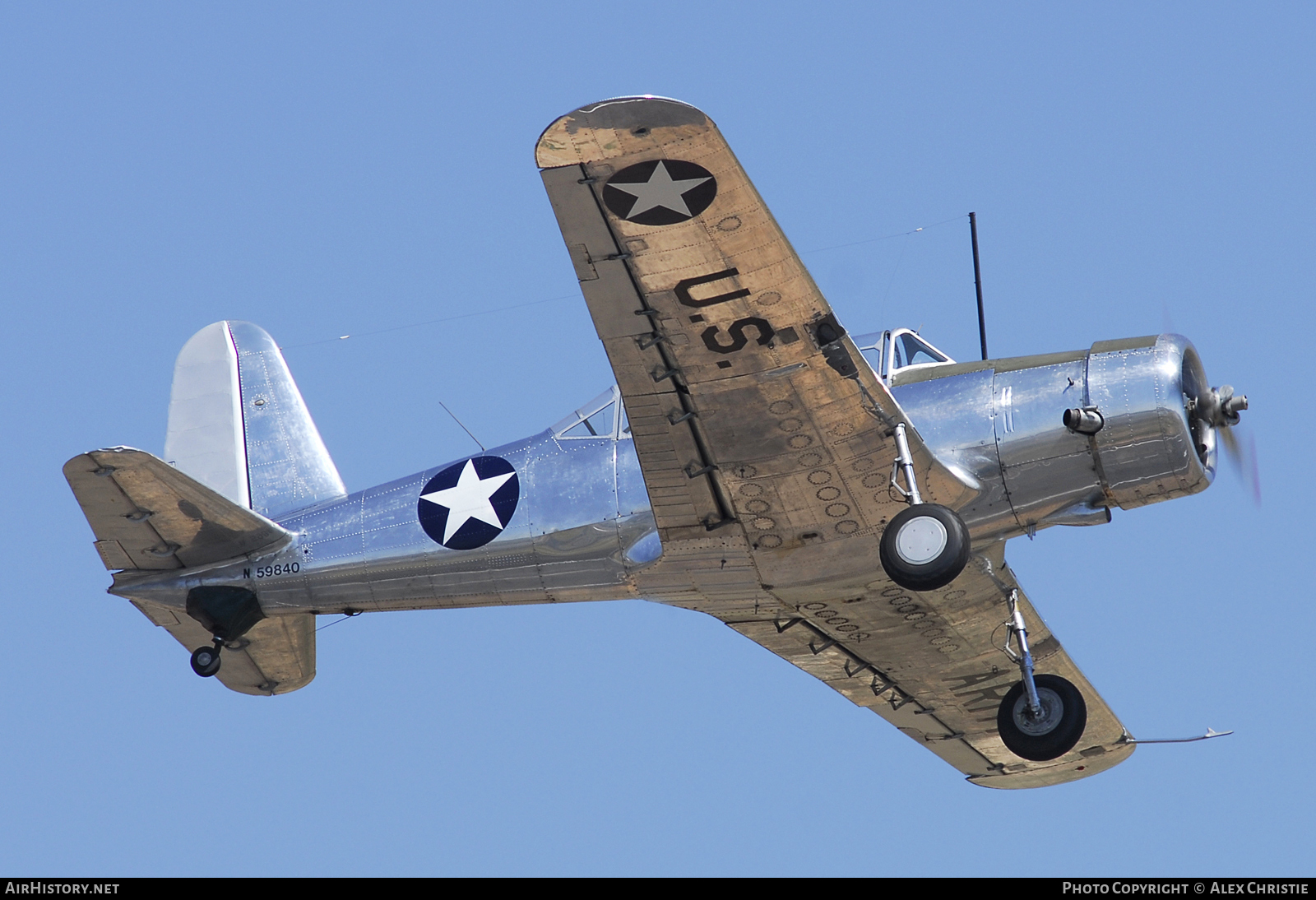 Aircraft Photo of N59840 | Vultee BT-13B Valiant | USA - Air Force | AirHistory.net #110185