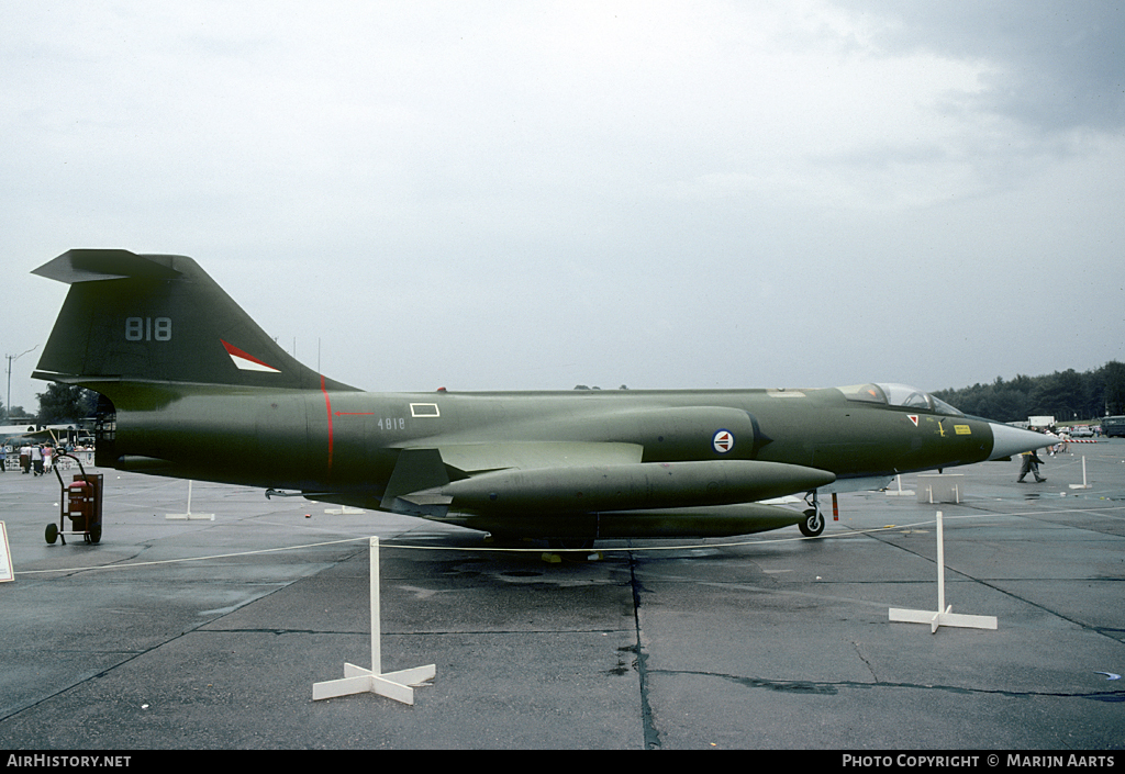 Aircraft Photo of 818 / 4818 | Lockheed CF-104 Starfighter | Norway - Air Force | AirHistory.net #110219