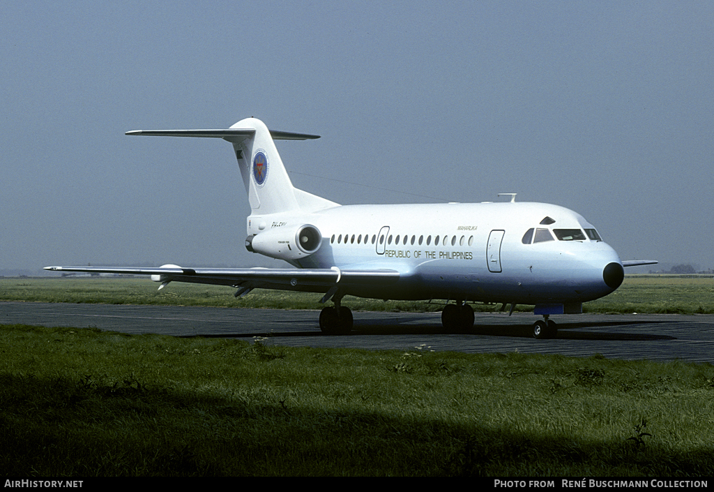 Aircraft Photo of PH-EXV | Fokker F28-3000 Fellowship | Republic of the Philippines | AirHistory.net #110222