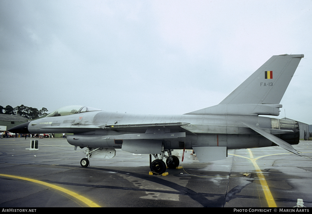 Aircraft Photo of FA-13 | General Dynamics F-16A Fighting Falcon | Belgium - Air Force | AirHistory.net #110247