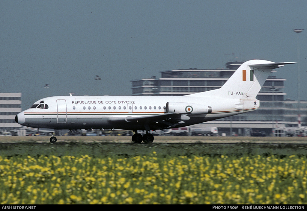 Aircraft Photo of TU-VAB | Fokker F28-1000 Fellowship | Ivory Coast - Air Force | AirHistory.net #110264