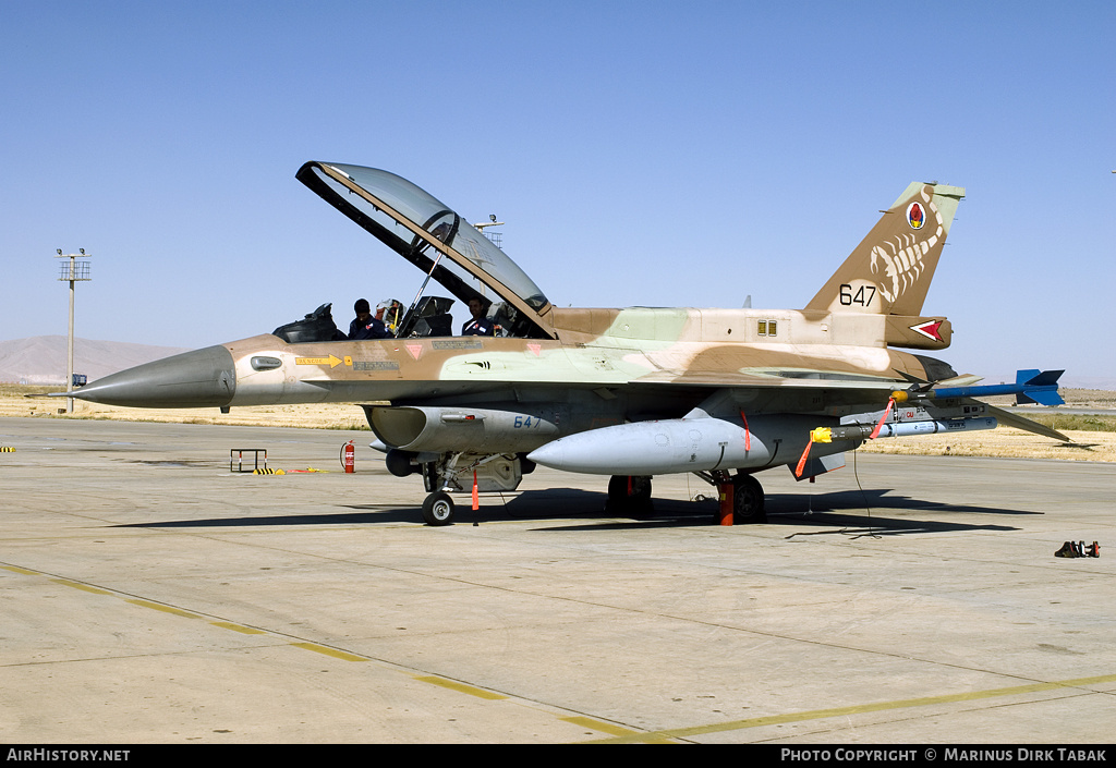 Aircraft Photo of 647 | General Dynamics F-16DG Barak | Israel - Air Force | AirHistory.net #110337