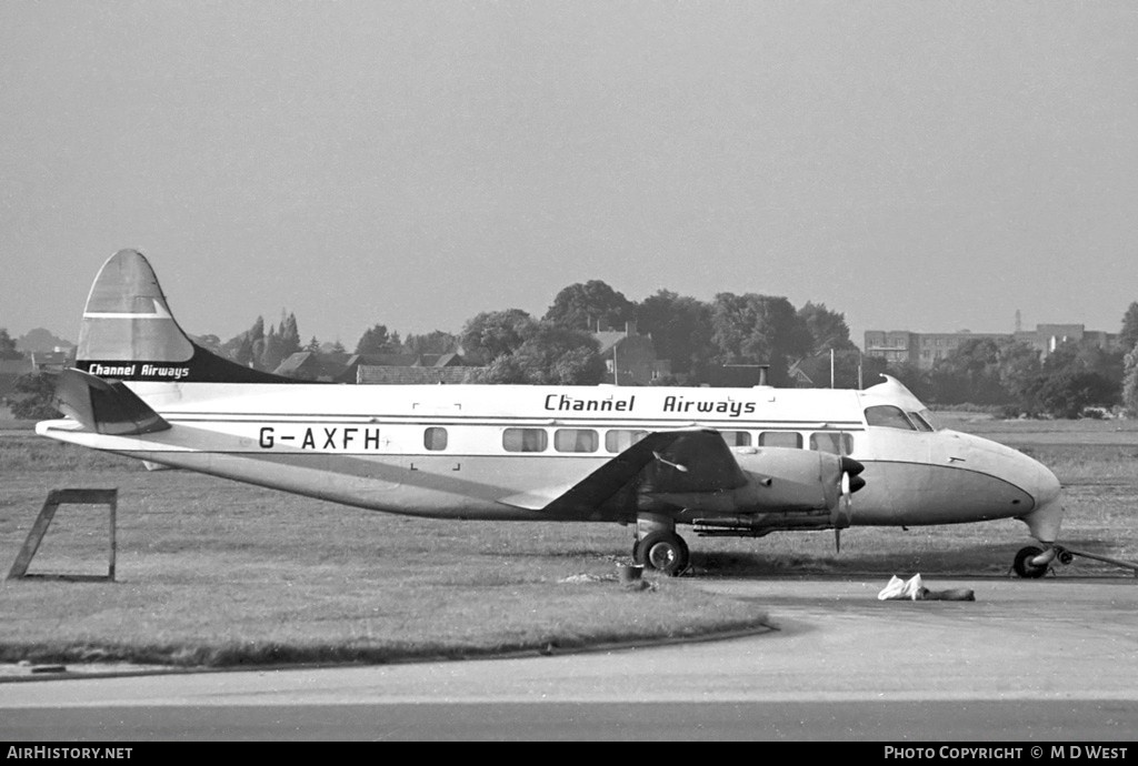 Aircraft Photo of G-AXFH | De Havilland D.H. 114 Heron 1 | Channel Airways | AirHistory.net #110437