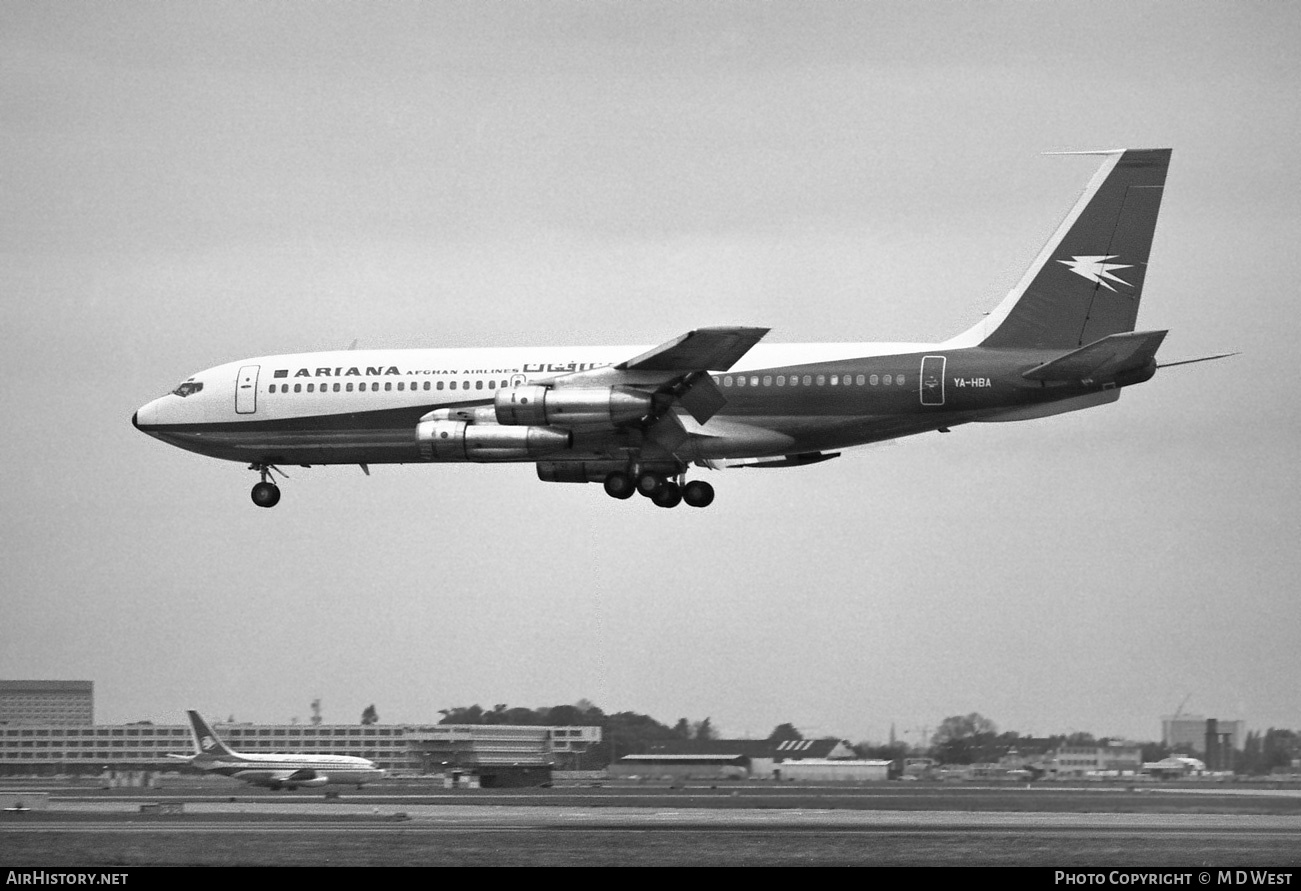 Aircraft Photo of YA-HBA | Boeing 720-030B | Ariana Afghan Airlines | AirHistory.net #110487