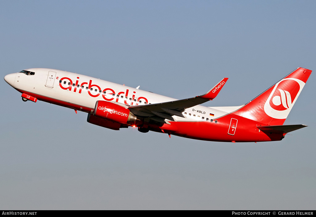 Aircraft Photo of D-ABLD | Boeing 737-76J | Air Berlin | AirHistory.net #110513