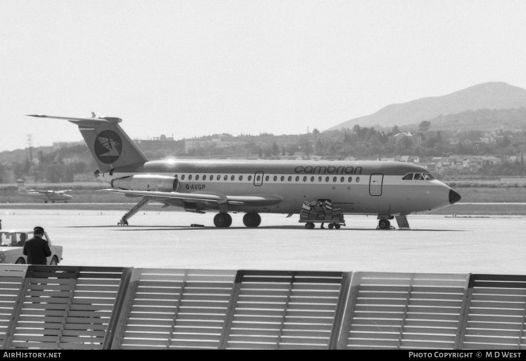 Aircraft Photo of G-AVGP | BAC 111-408EF One-Eleven | Cambrian Airways | AirHistory.net #110516
