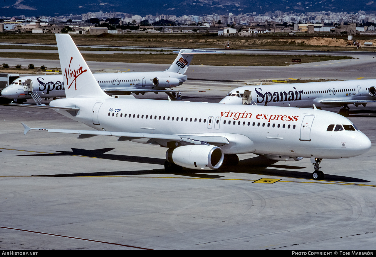 Aircraft Photo of OO-COH | Airbus A320-232 | Virgin Express | AirHistory.net #110627