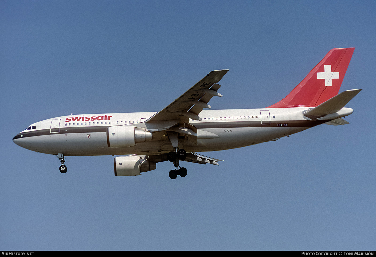 Aircraft Photo of HB-IPE | Airbus A310-221 | Swissair | AirHistory.net #110639