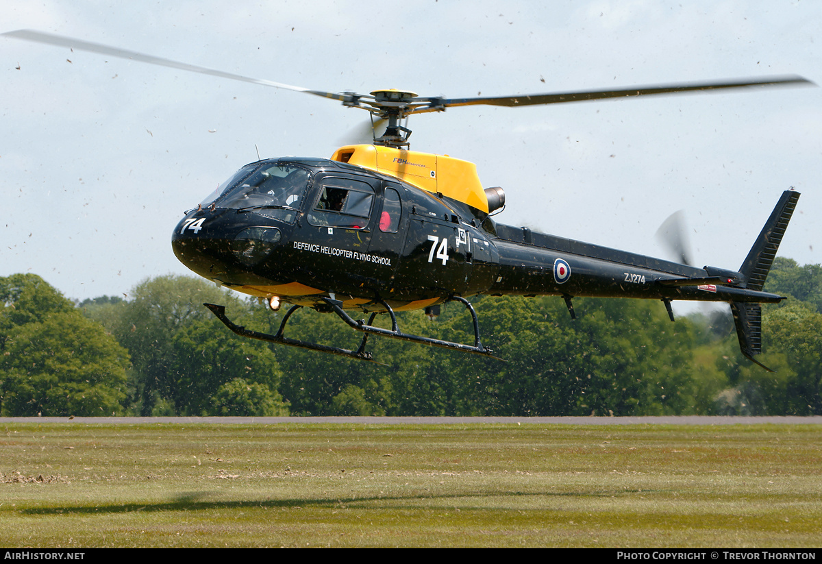 Aircraft Photo of ZJ274 | Eurocopter AS-350BB Squirrel HT1 | UK - Air Force | AirHistory.net #110757