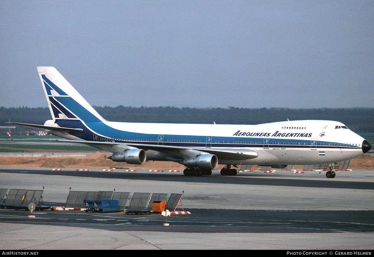 Aircraft Photo of LV-LZD | Boeing 747-287B | Aerolíneas Argentinas | AirHistory.net #110774