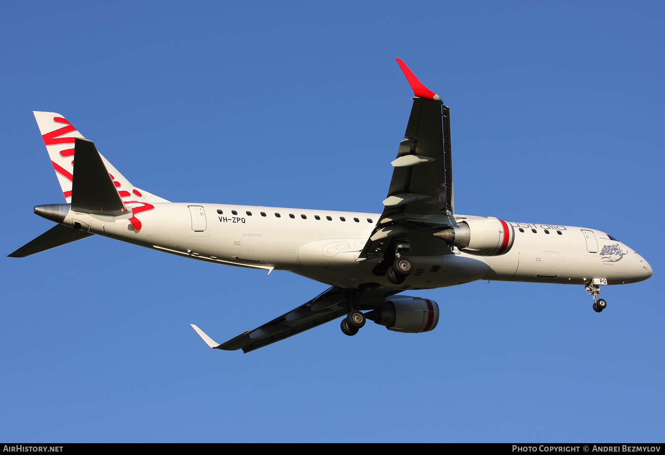 Aircraft Photo of VH-ZPQ | Embraer 190AR (ERJ-190-100IGW) | Virgin Australia Airlines | AirHistory.net #110942