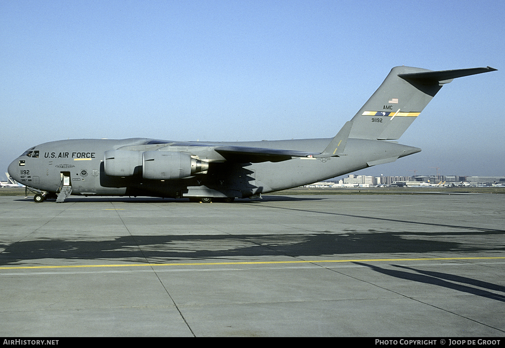 Aircraft Photo of 89-1192 / 91192 | McDonnell Douglas C-17A Globemaster III | USA - Air Force | AirHistory.net #111031