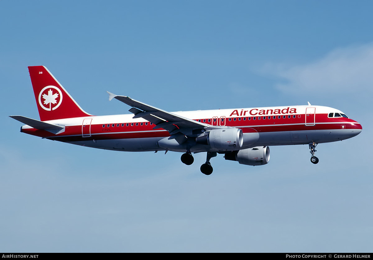 Aircraft Photo of C-FGYL | Airbus A320-211 | Air Canada | AirHistory.net #111049