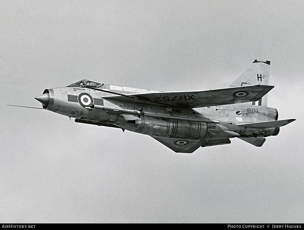 Aircraft Photo of XR752 | English Electric Lightning F6 | UK - Air Force | AirHistory.net #111160