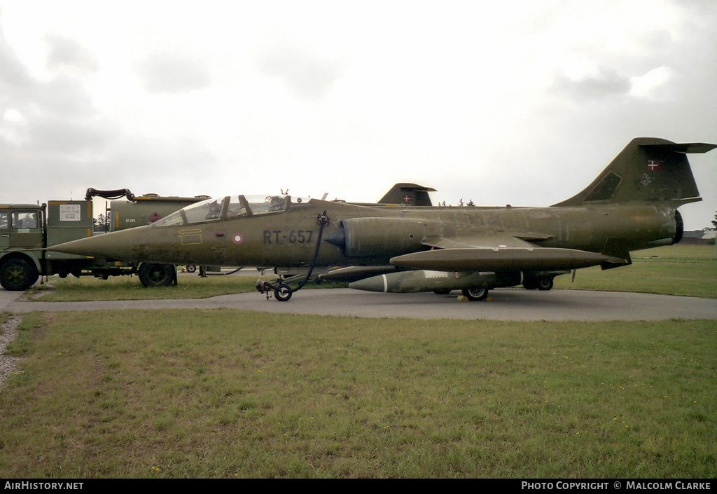 Aircraft Photo of RT-657 | Lockheed CF-104D Starfighter Mk1 | Denmark - Air Force | AirHistory.net #111257