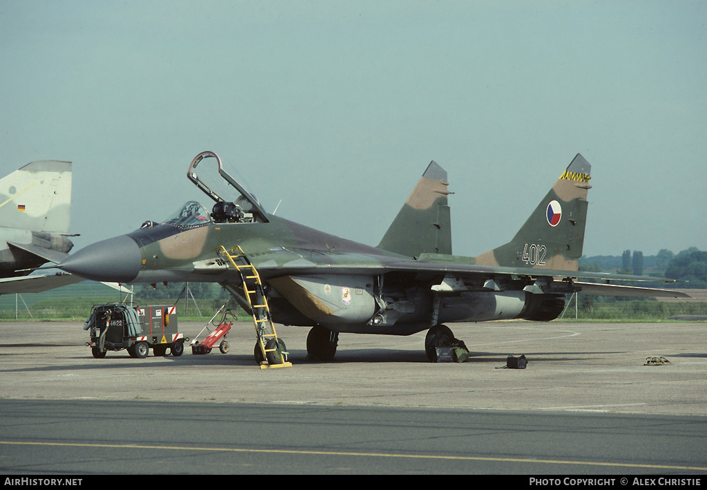 Aircraft Photo of 4012 | Mikoyan-Gurevich MiG-29A (9-12A) | Czechoslovakia - Air Force | AirHistory.net #111453