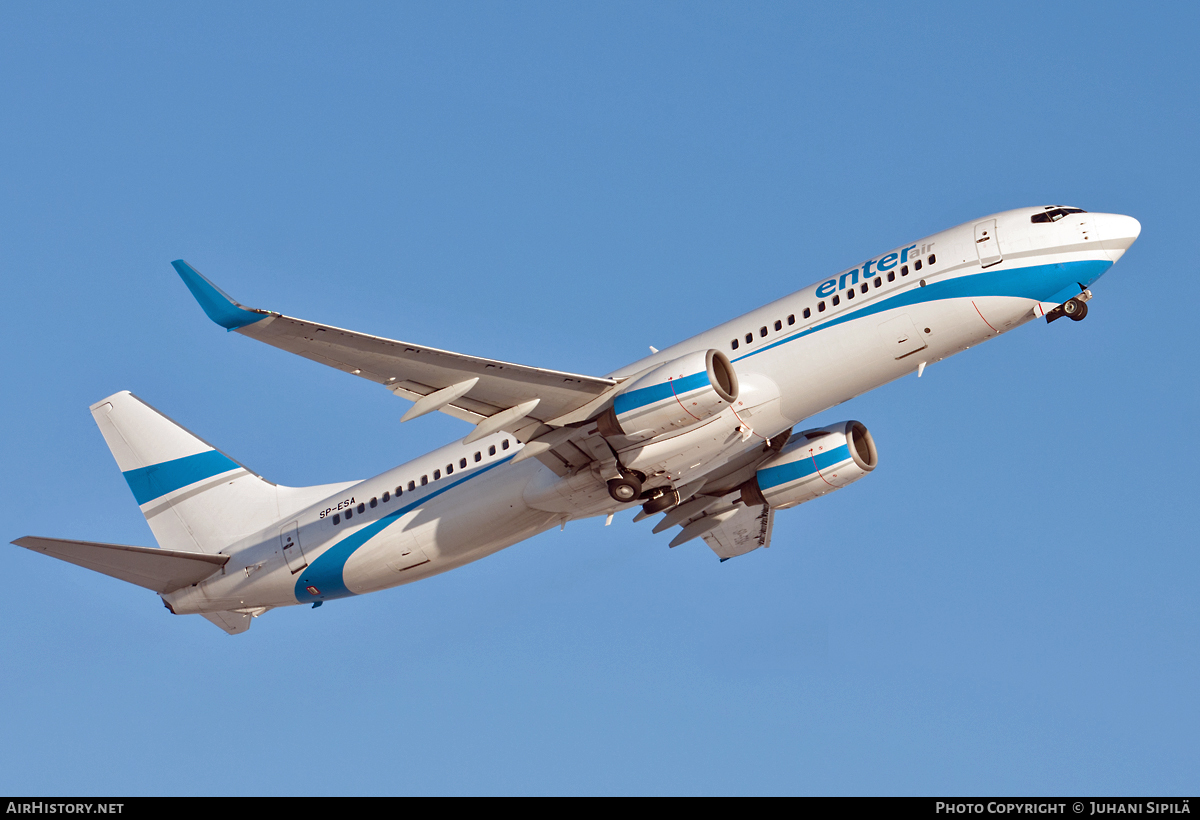 Aircraft Photo of SP-ESA | Boeing 737-8Q8 | Enter Air | AirHistory.net #111762