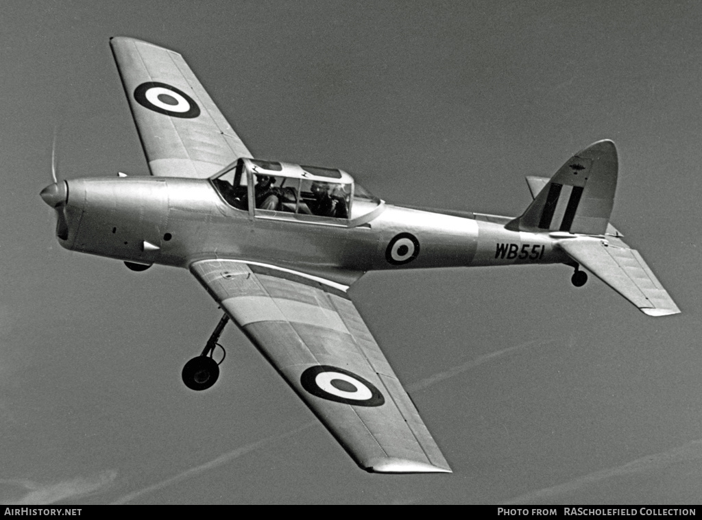 Aircraft Photo of WB551 | De Havilland DHC-1 Chipmunk T10 | UK - Air Force | AirHistory.net #111800