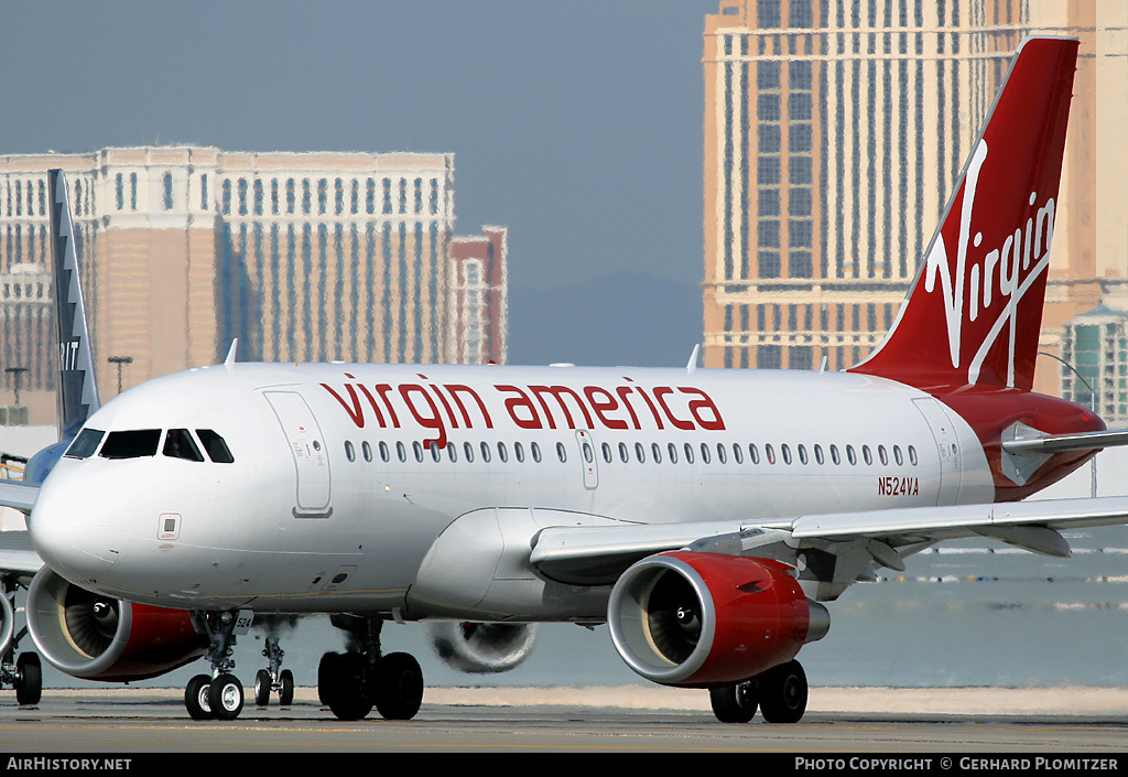 Aircraft Photo of N524VA | Airbus A319-112 | Virgin America | AirHistory.net #111831