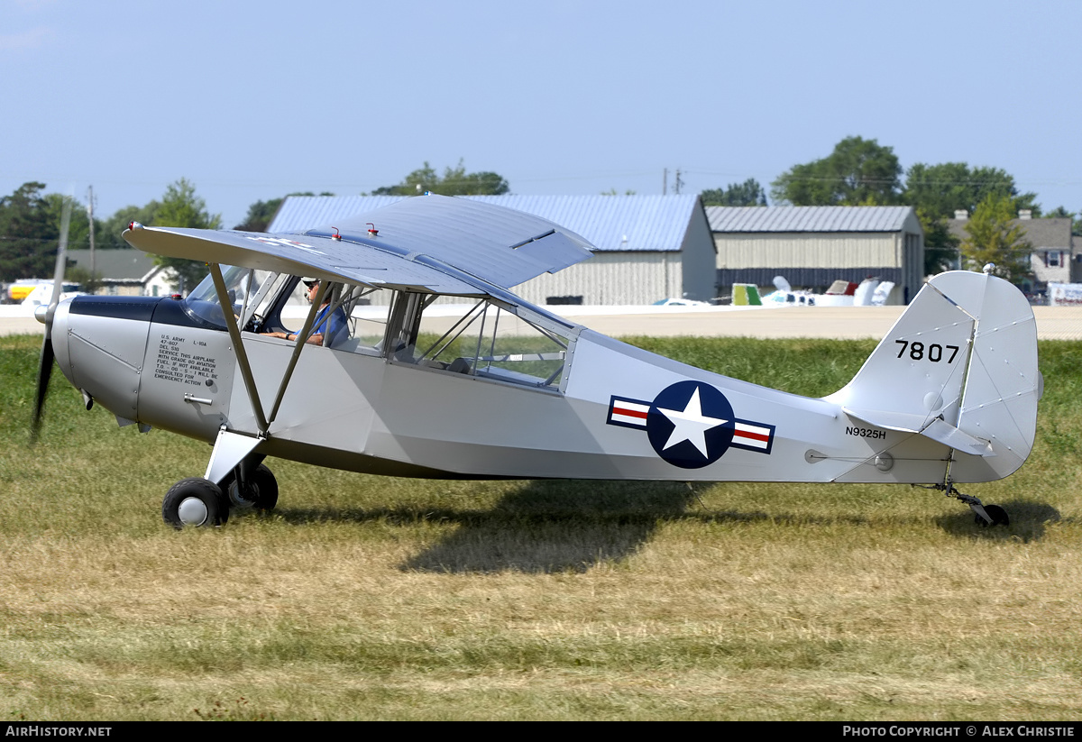 Aircraft Photo of N9325H / 7807 | Aeronca L-16A (7BCM) | USA - Army | AirHistory.net #111955