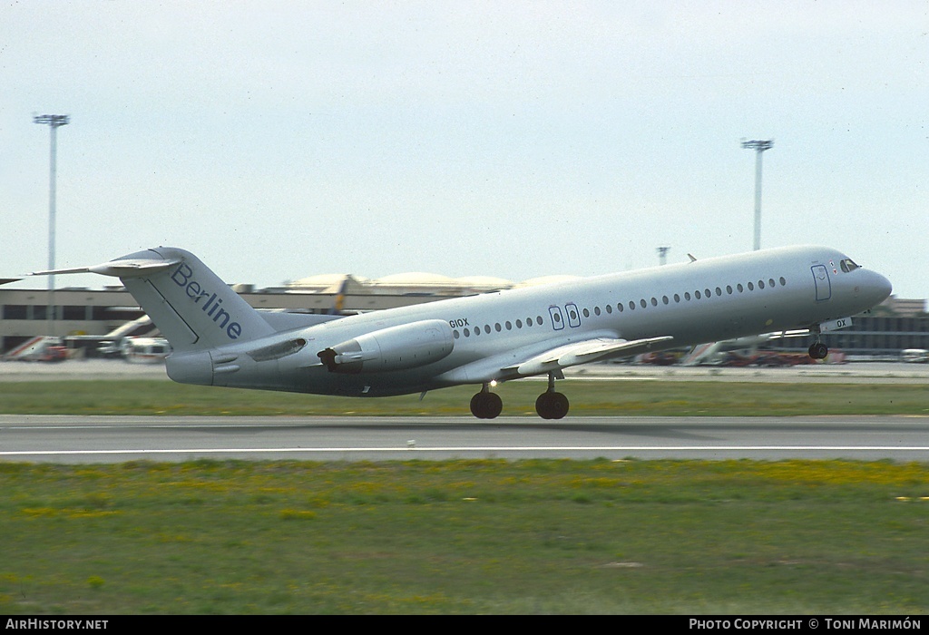 Aircraft Photo of F-GIOX | Fokker 100 (F28-0100) | BerLine | AirHistory.net #112001