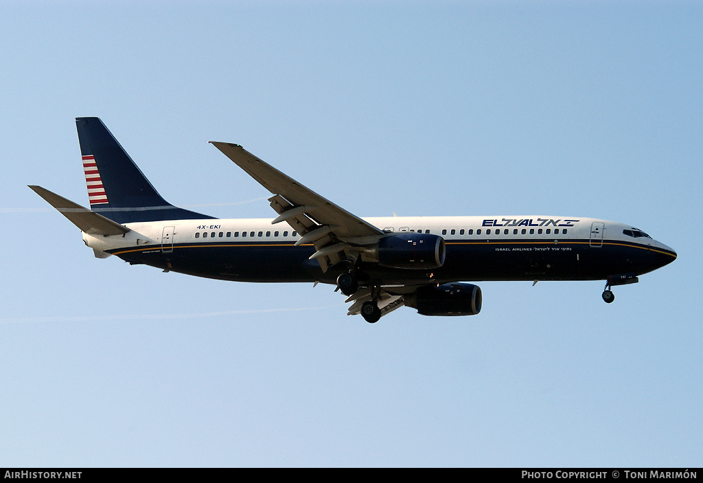 Aircraft Photo of 4X-EKI | Boeing 737-86N | El Al Israel Airlines | AirHistory.net #112004