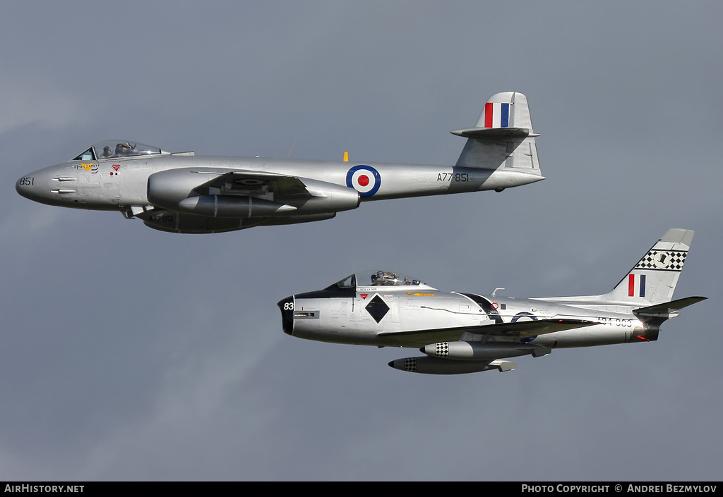 Aircraft Photo of VH-MBX / A77-851 | Gloster Meteor F8 | Australia - Air Force | AirHistory.net #112055