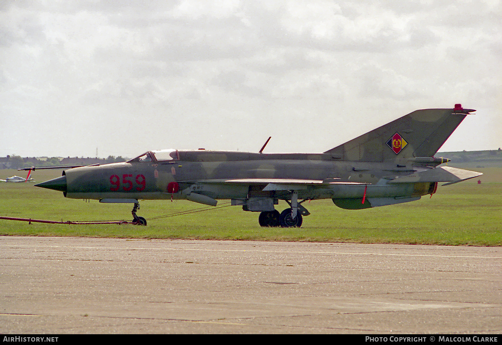 Aircraft Photo of 959 | Mikoyan-Gurevich MiG-21SPS-K | East Germany - Air Force | AirHistory.net #112056