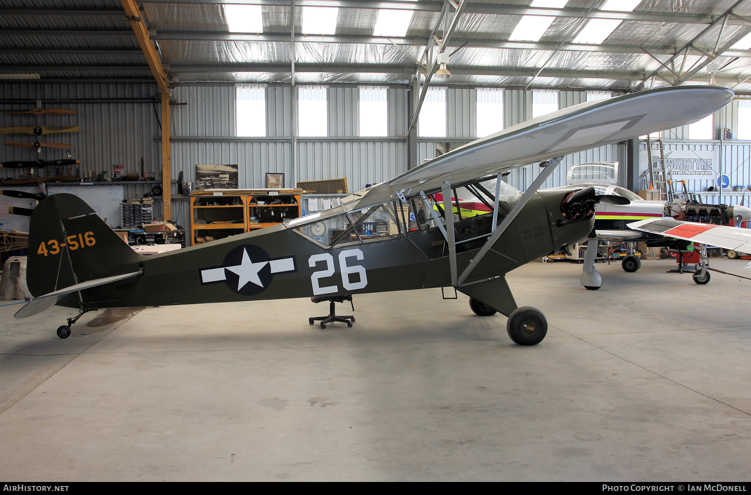 Aircraft Photo of VH-OPY / 43-516 | Piper J-3C-65 Cub | USA - Air Force | AirHistory.net #112058