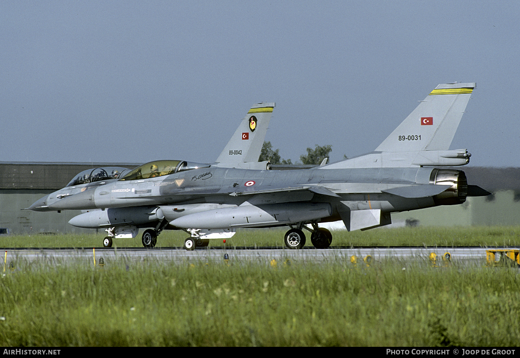 Aircraft Photo of 89-0031 | General Dynamics F-16CG Night Falcon | Turkey - Air Force | AirHistory.net #112163